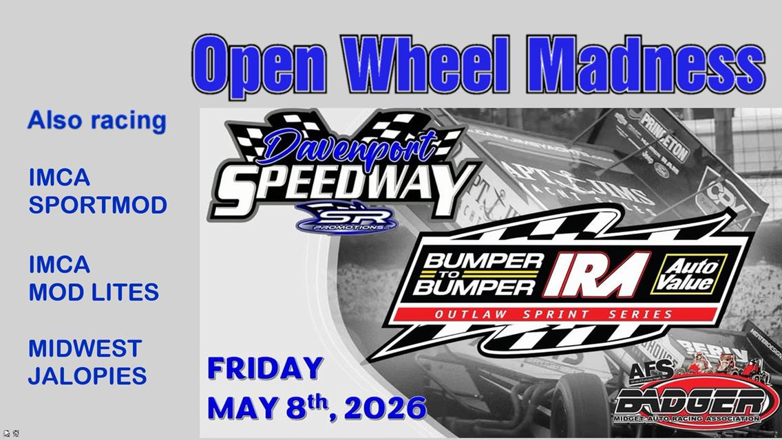 McCarl, Waelti, and Carter take Open Wheel Madness at Davenport