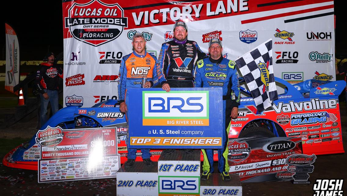 Fairbury Speedway (Fairbury, IL) – Lucas Oil Late Model Dirt Series – FALS Spring Shootout – May 9, 2026. (Josh James Artwork)