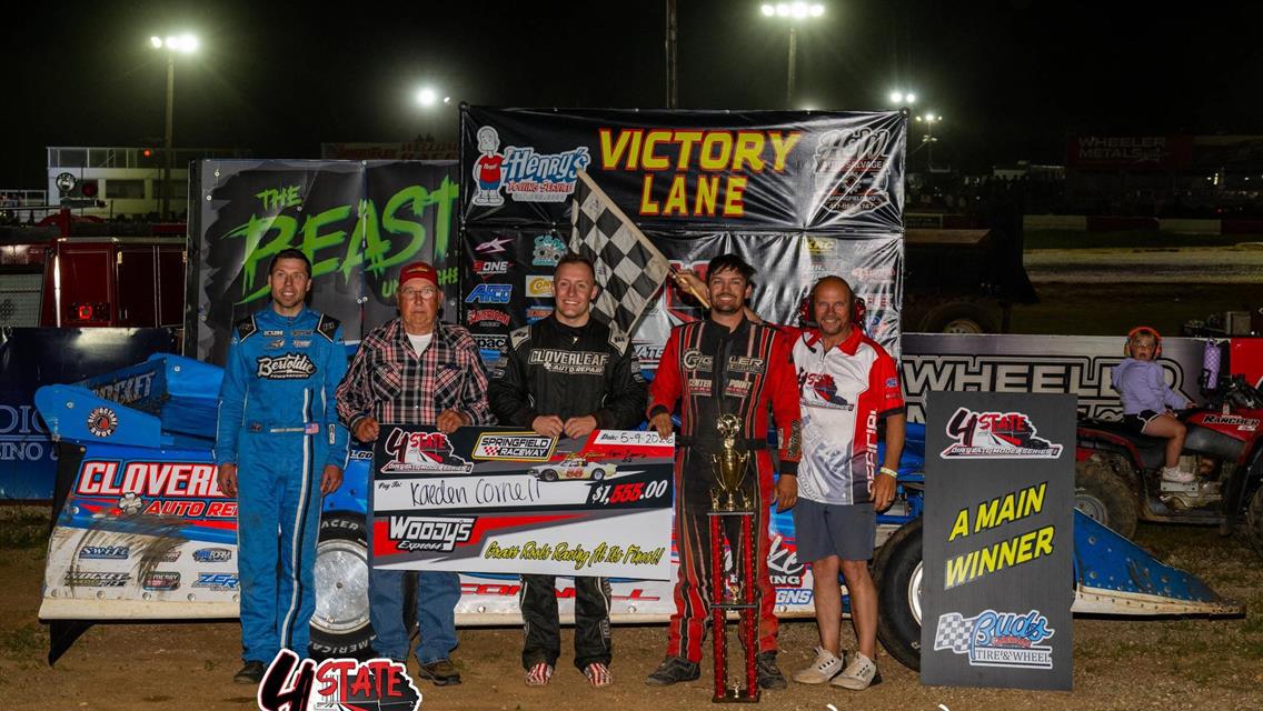 Springfield Raceway (Springfield, MO) – 4 State Dirt Late Model Series – Flyin' Farmer 55 – May 9, 2026. (Rhonda Burton Photography)