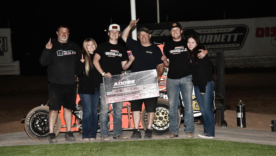 Grant Schaadt Secures Win with POWRi SWEM at Adobe Mountain Speedway Return