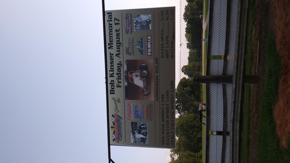 Bob Kinser Memorial - Weather Update