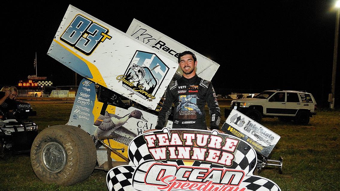 Tanner Carrick fends off late challenge to earn second straight Ocean Sprints win Friday