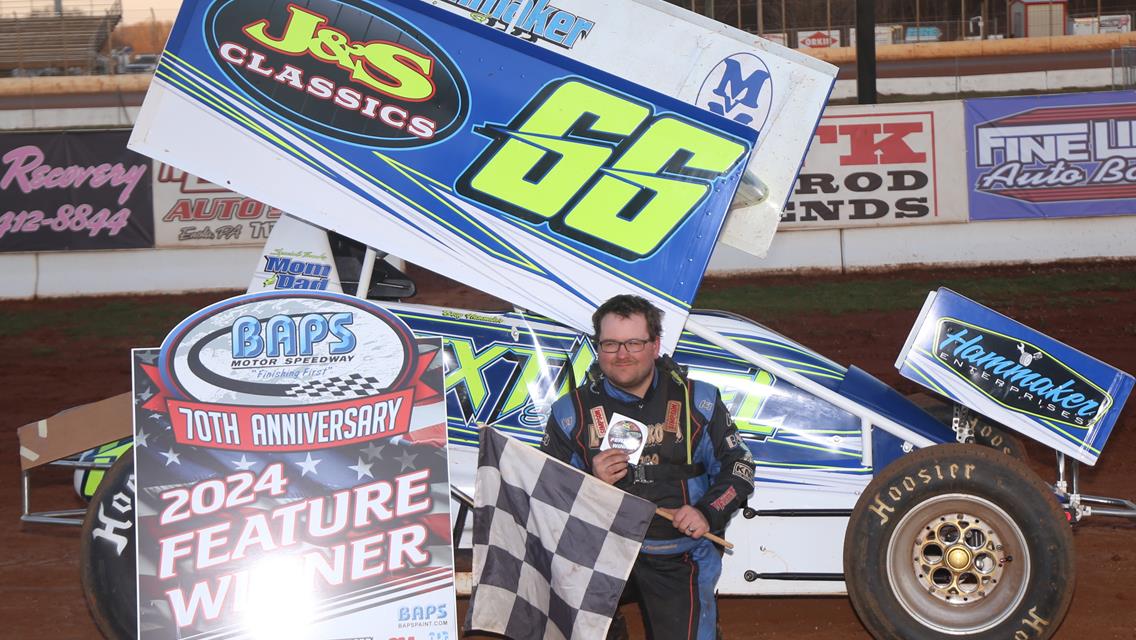 ELIASON WINS OVER WAGAMAN IN A PHOTO FINISH AT BAPS MOTOR SPEEDWAY