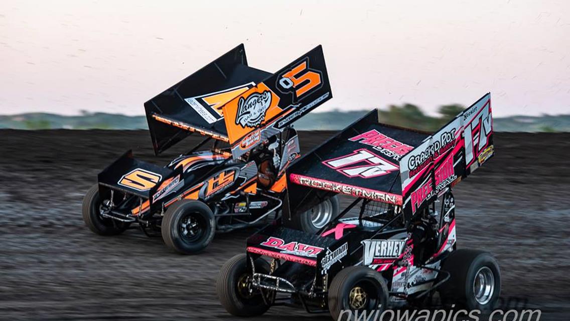 $1,000 to win IMCA Sprints and $200 to win IMCA Sport Compacts this Saturday