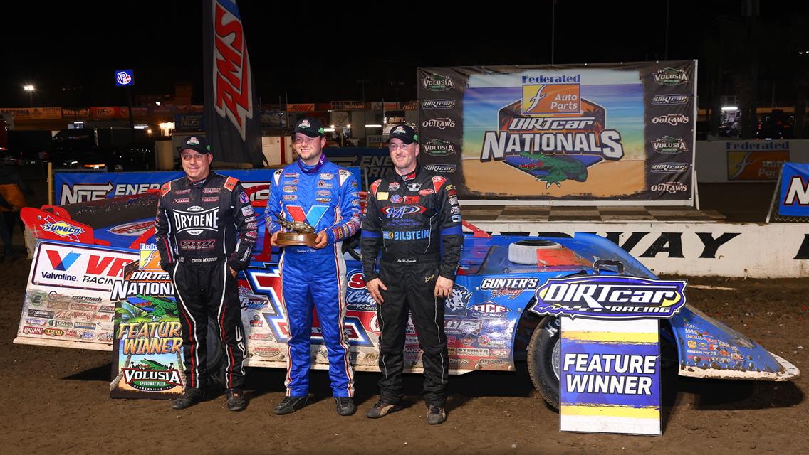 Volusia Speedway Park (Barberville, FL) – DIRTcar Nationals – February 13th-15th, 2023. (Josh James Artwork)