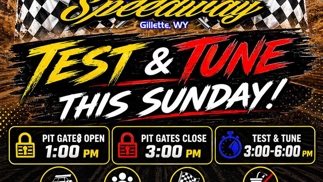 Test and Tune this Sunday 3pm