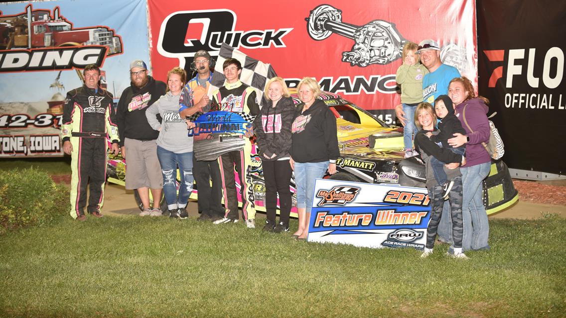 Dallon Murty wins first IMCA Modified Feature also dominates IMCA Stock Cars