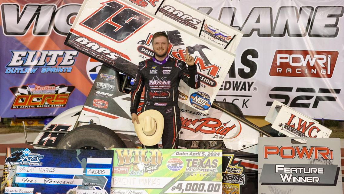 Brent Marks Takes ASCS Elite VS POWRi Outlaw Wildcard Shuffle Opener At Texas Motor Speedway