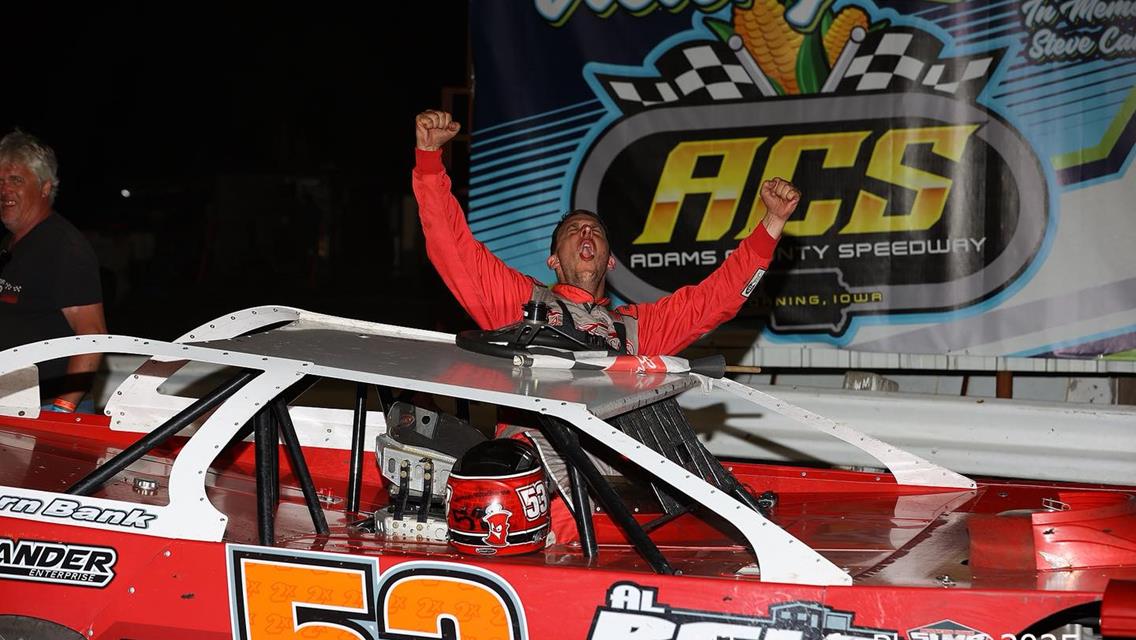 Adams County Speedway (Corning, IA) – Malvern Bank West Series – Gail &amp; Karen Hampel Memorial – June 28th, 2025. (Mike Ruefer Photo)