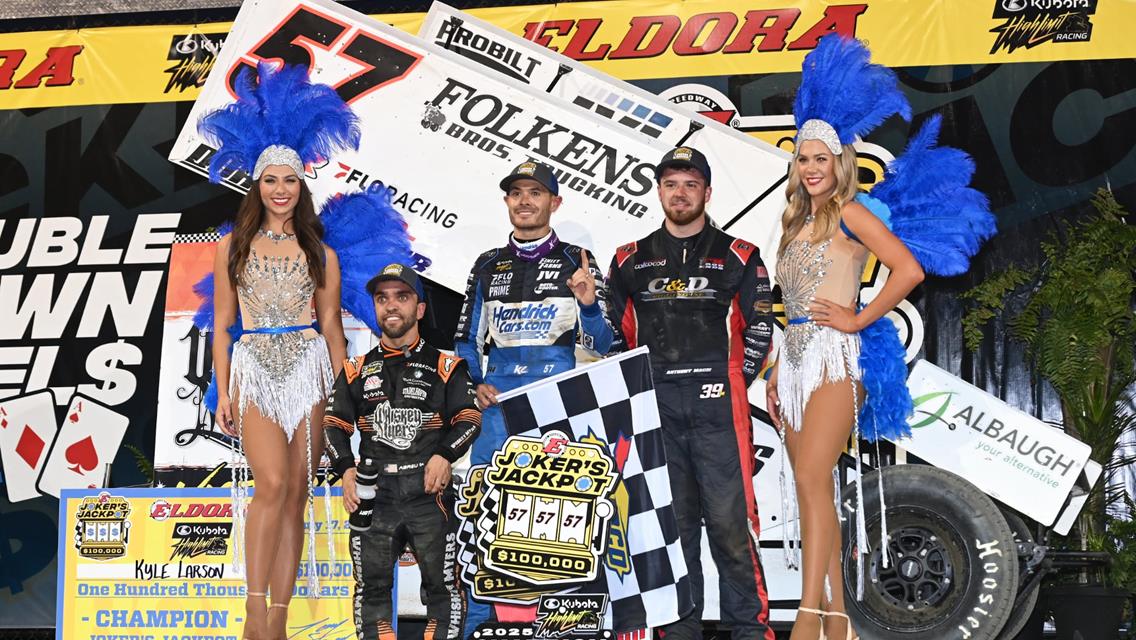 CHA-CHING: Kyle Larson Cashes $100,000 in Eldora&#39;s Joker&#39;s Jackpot on FS1