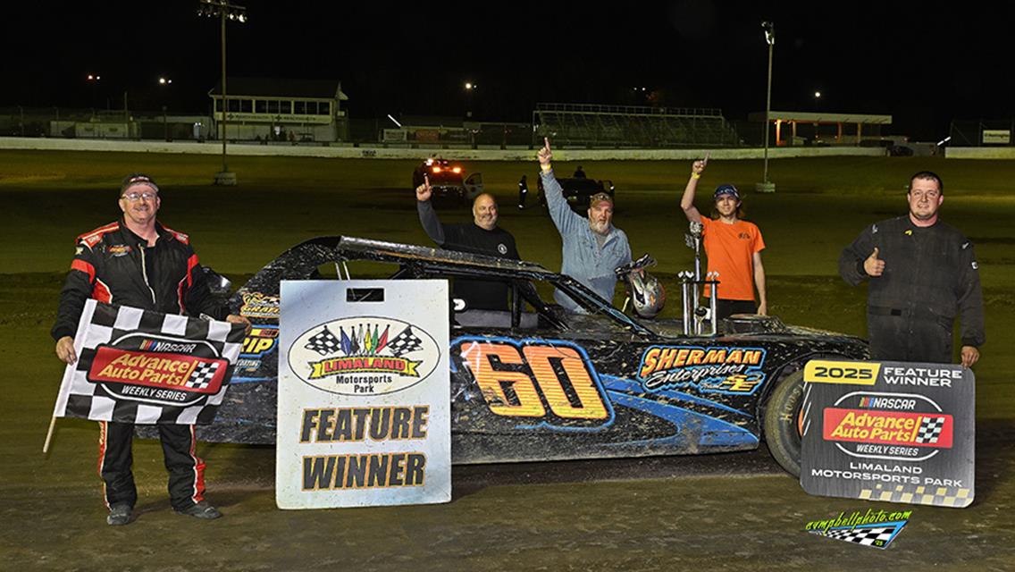 Stambaugh goes wire to wire in GLSS feature, Brennan Sherman wins 2nd career Modified feature and Todd Sherman bounces back from Modified crash to win