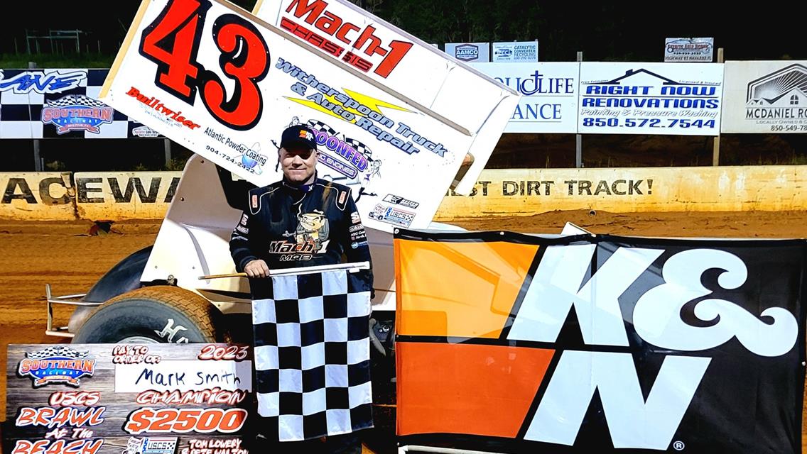 SMITH SWEEPS USCS FALL BRAWL WEEKEND WITH  " BRAWL AT THE  BEACH" WIN AT SOUTHERN RACEWAY