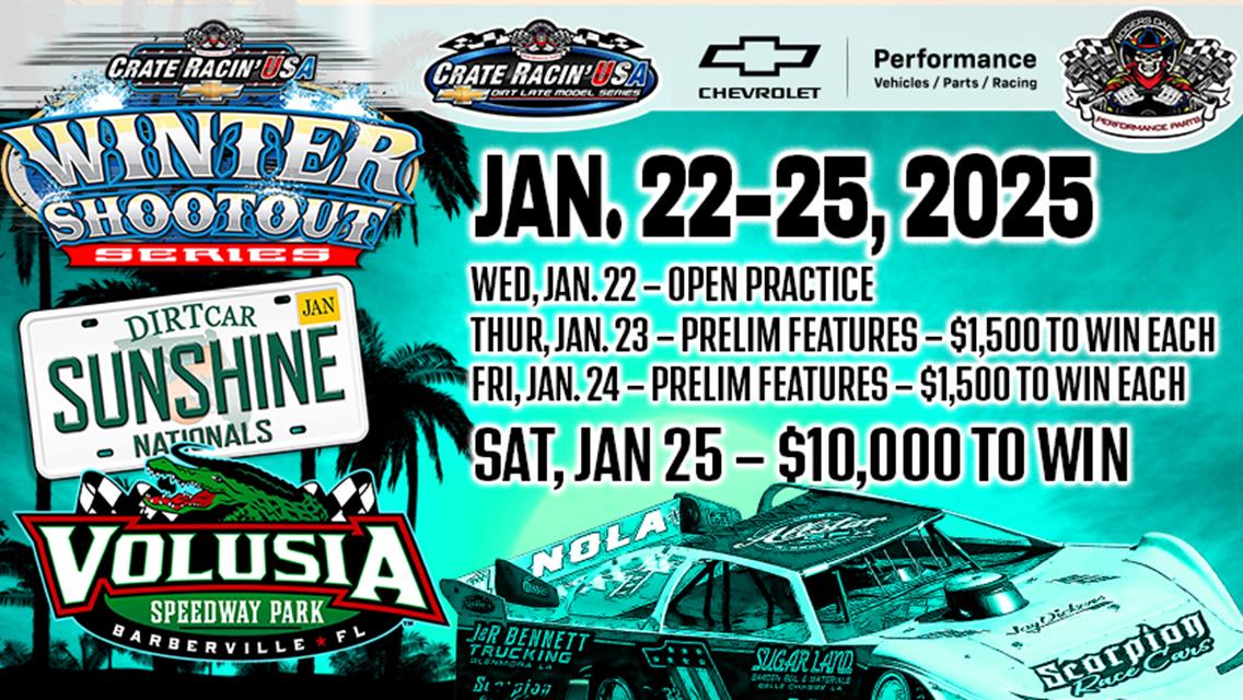 Crate Racin&#39; USA Winter Shootout Series Heads South to Volusia