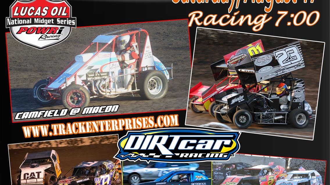 Macon Speedway Set For Return Of POWRi National Midgets Saturday Night