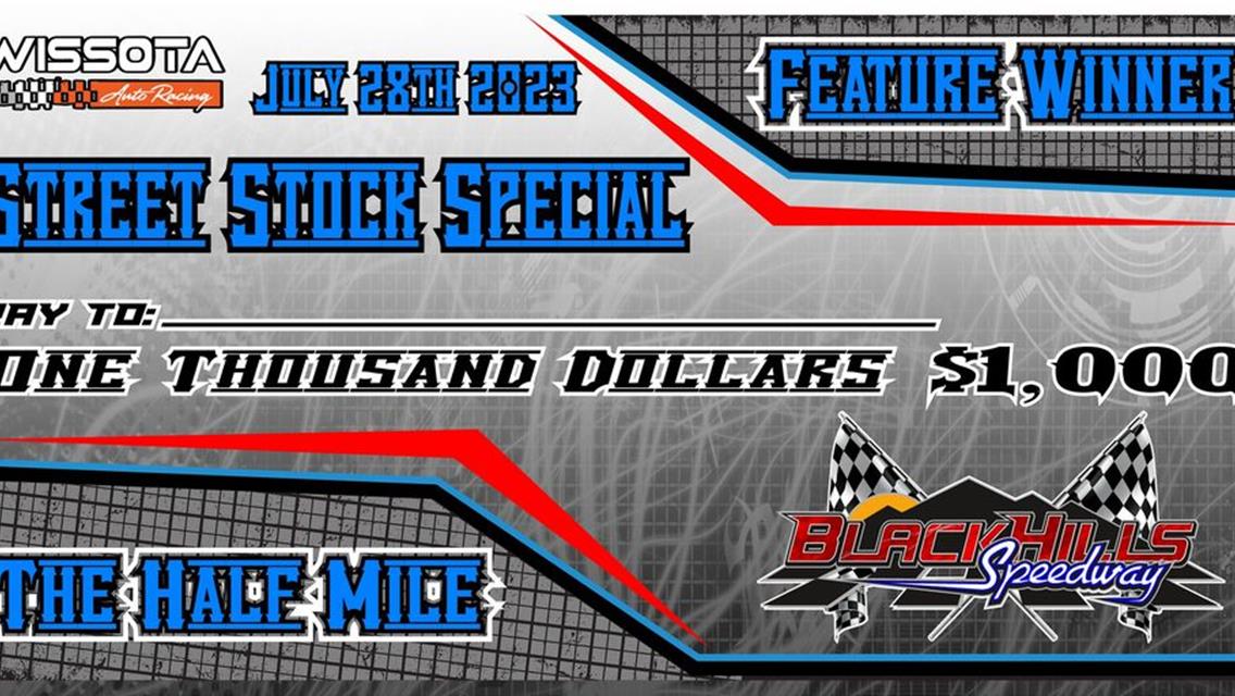 $1,000 to win Wissota Street Stock Special