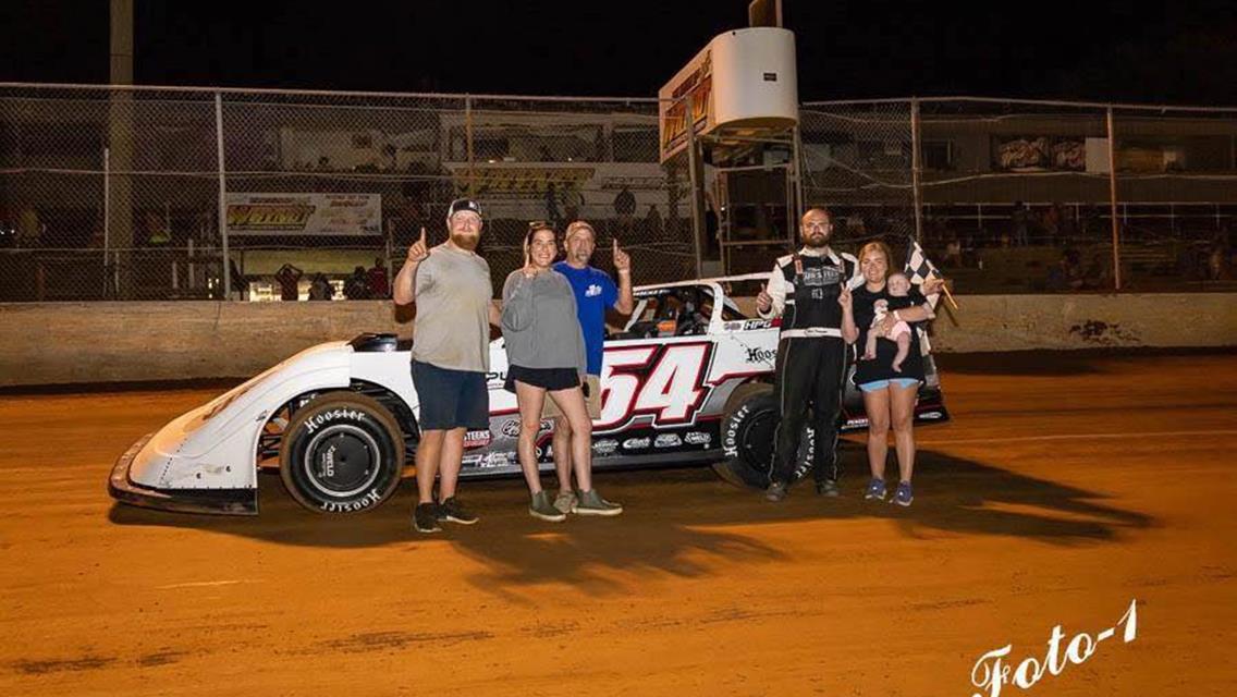 Chace Pennington earned his seventh win of the season with a 602 Late Model victory at Whynot Motorsports Park on Saturday, July 19.