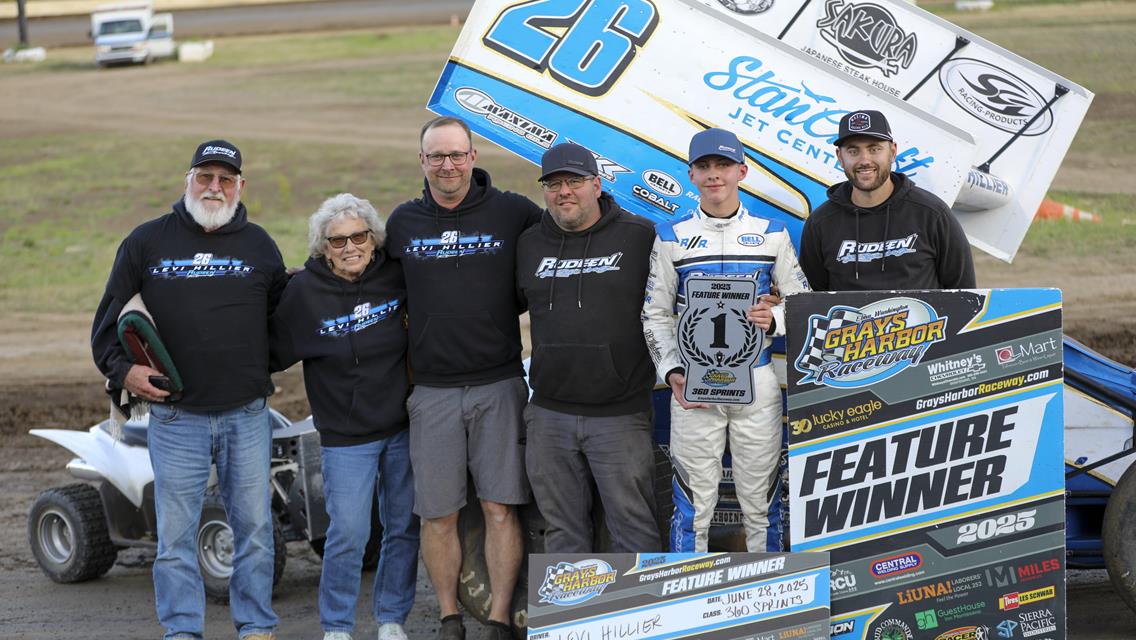 Brenton Schnitzer, Levi Hillier, Alex Peck and Nick Miles win at Grays Harbor Raceway
