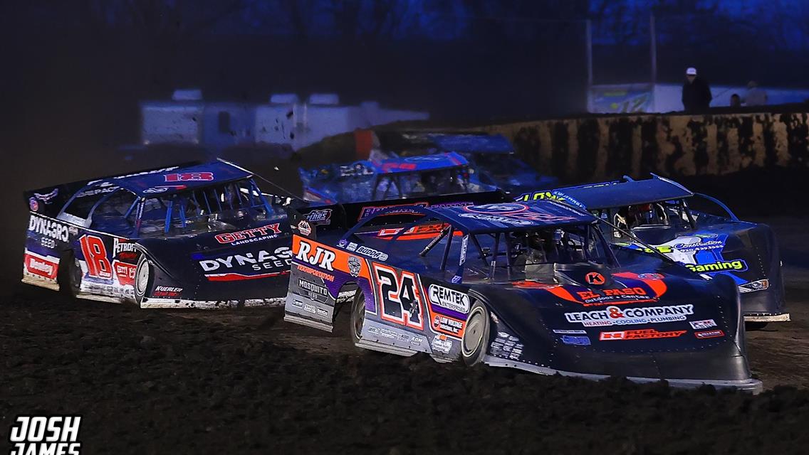 Farmer City Raceway (Farmer City, IL) – World of Outlaws Late Model Series – Illini 100 – April 11th-12th, 2025. (Josh James Artwork)