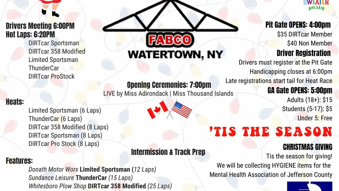 Santa Claus is Coming to Can-Am for Christmas in July Friday Night