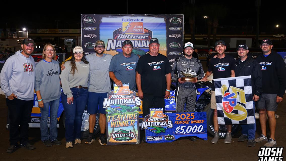 Volusia Speedway Park (Barberville, FL) – DIRTcar Nationals – February 10th-15th, 2025. (Josh James Artwork)