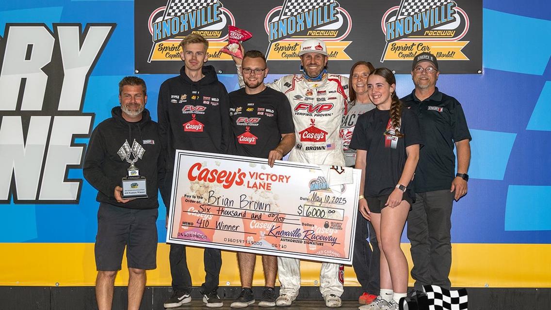 Brown bests Knoxville field; Will return to Sprint Car Capital of the World Saturday