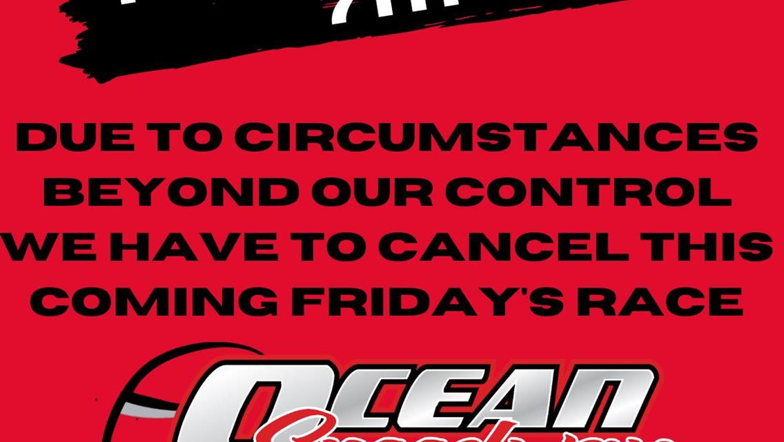 FRIDAY - APRIL 7TH - CANCELLED