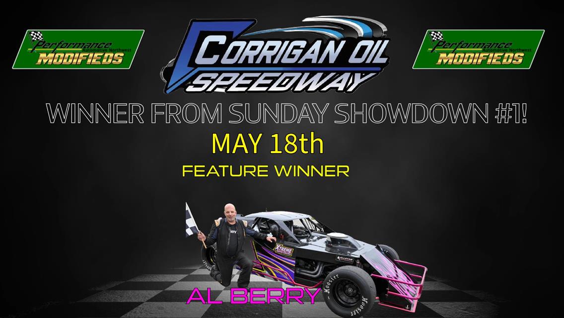 Al Berry Parks It For Sunday Showdown #1 at Corrigan Oil Speedway!