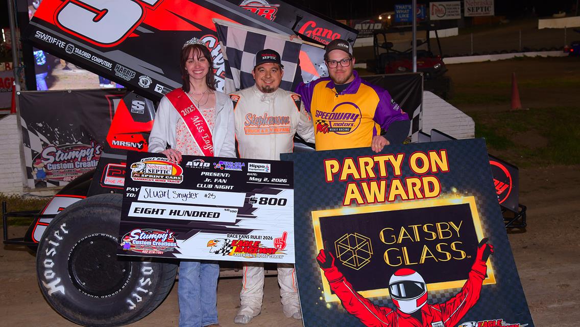 Snyder, Andersen, Williams, Pella &amp; Wasserman race to Victory at Eagle's Jr. Fan Club Night
