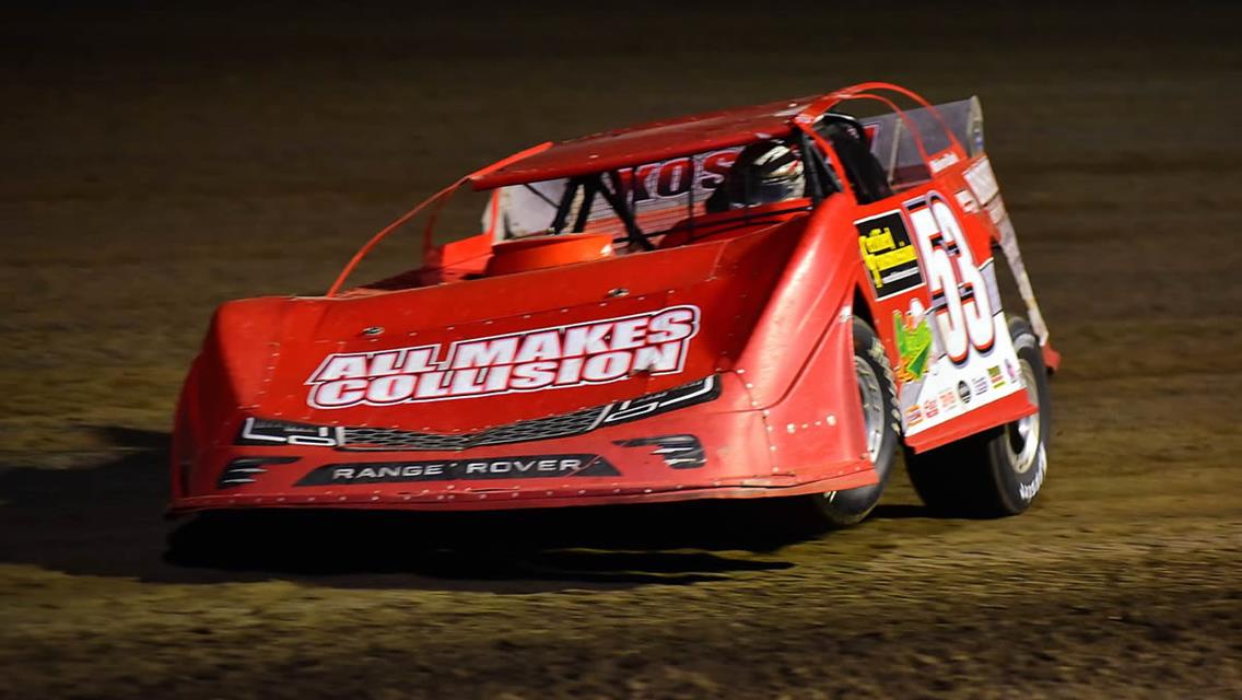 Andrew Kosiski competes at I-80 Speedway