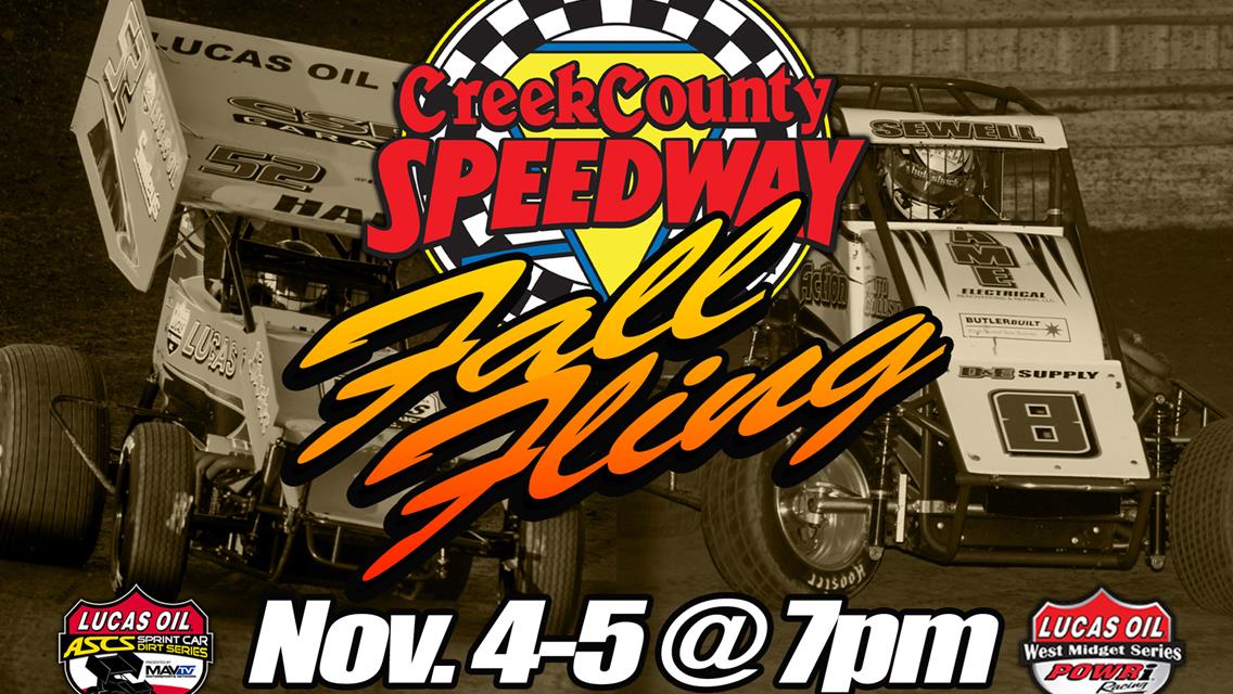 POWRi West Midgets Added To Lucas Oil ASCS Fall Fling at Creek County Speedway