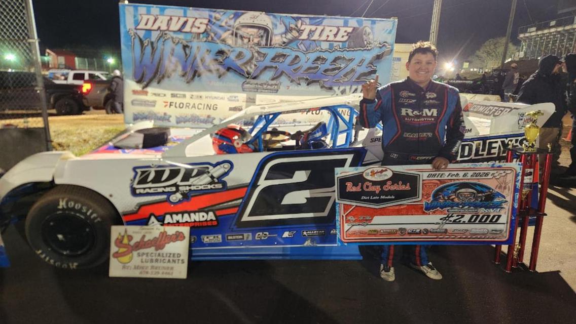 Wyatt Coffey Claims First Career Red Clay 602 Late Model Series Victory at Screven