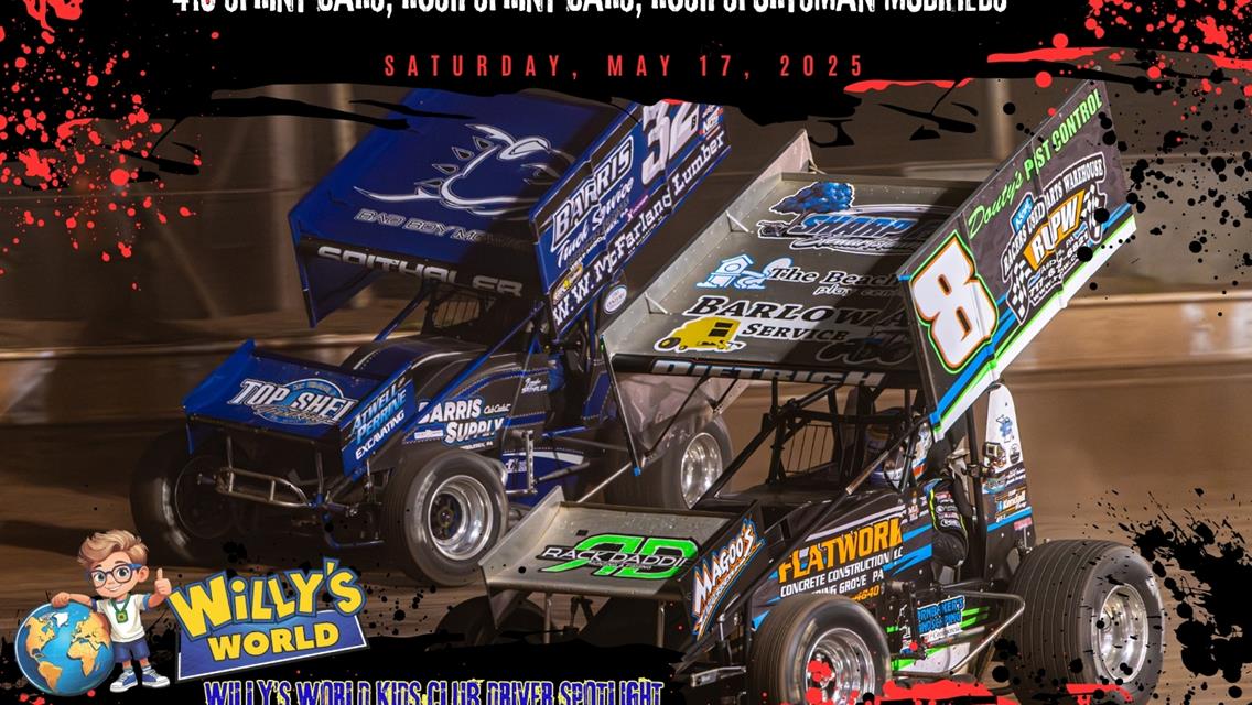 SPRINT CAR DOUBLEHEADER SATURDAY AT SHARON WITH “410s” FOR $4000 TO-WIN & NON-WING RUSH SPRINTS; RUSH SPORTSMAN MODS ALSO IN ACTION