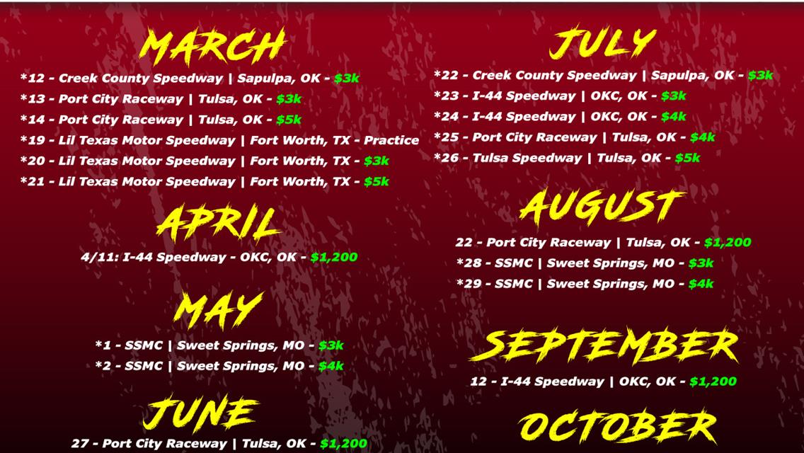 Twenty-Four Dates in 2026 for POWRi West Midget League