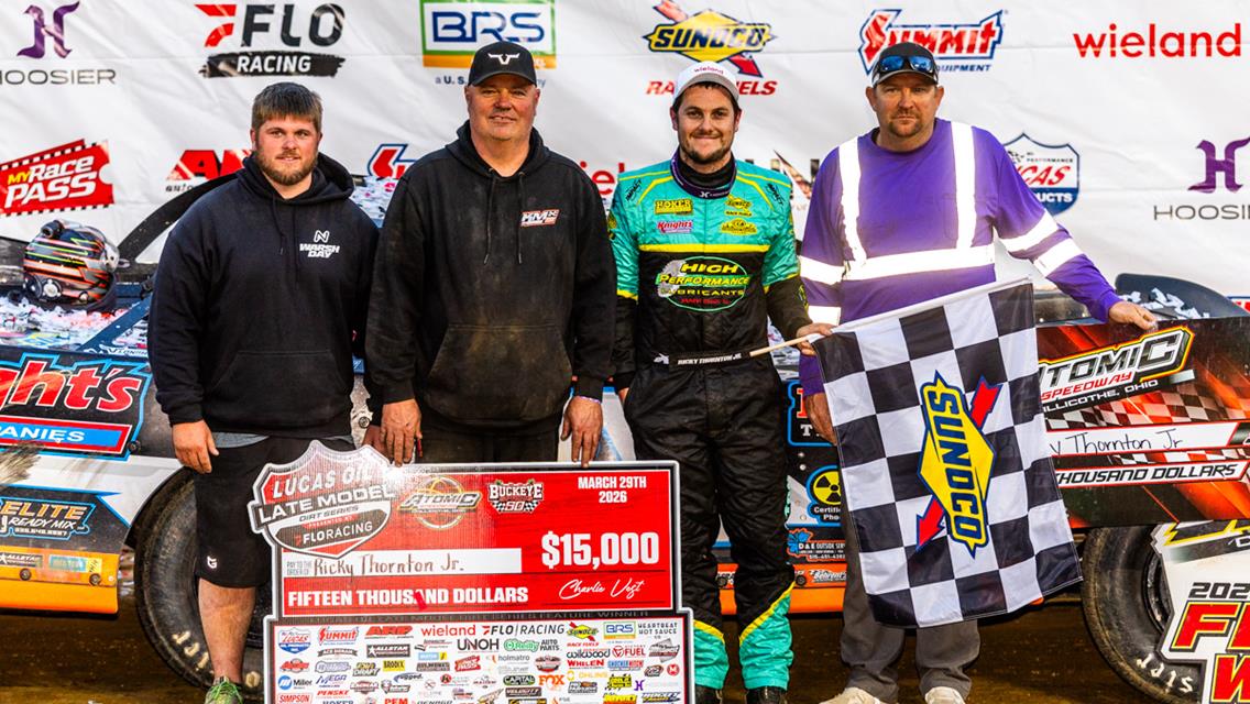 Ricky Thornton Jr. Scores First Lucas Oil Late Model Dirt Series Win of 2026