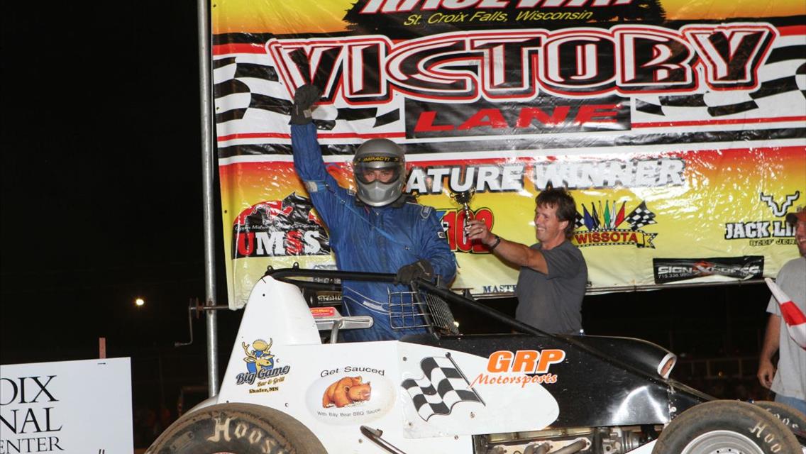 Rob Caho, Jr. in Victory Lane at SCVR August 3.