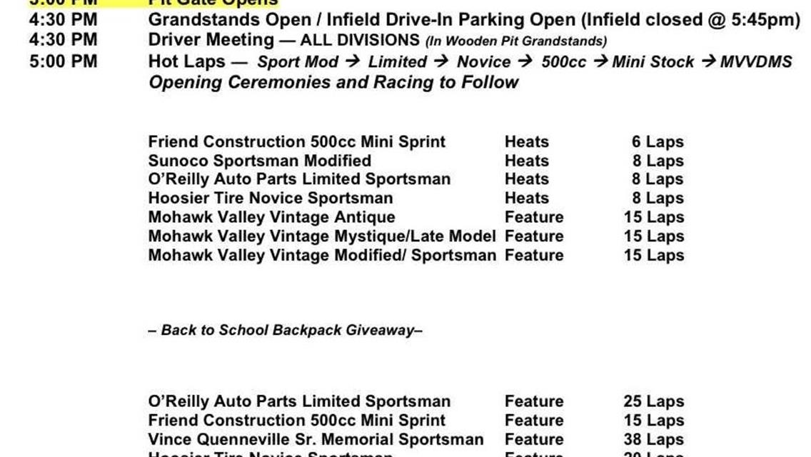 Legends Night tonight at Devil&#39;s Bowl Speedway!