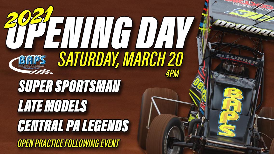 2021 Season Opener Set for Saturday, March 20