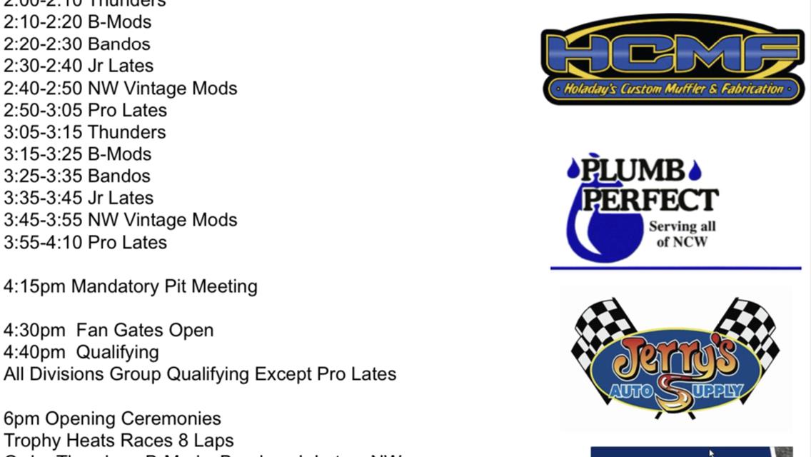 June 19th Father’s Day Spectacular Info/Schedule