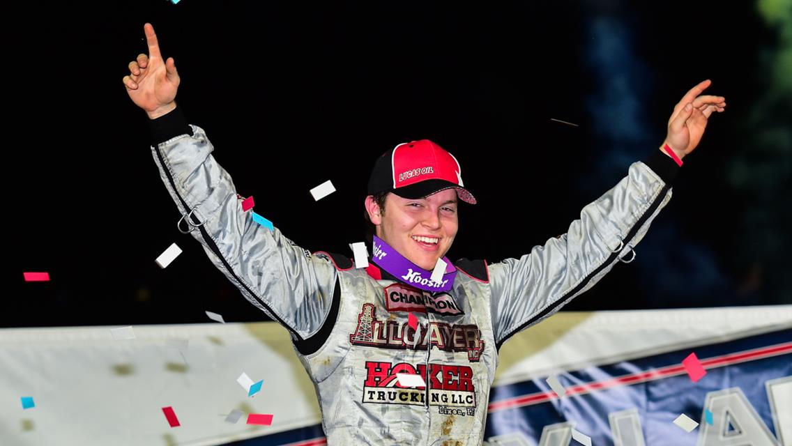 Pierce Charges to Show-Me 100 Victory at Lucas Oil Speedway