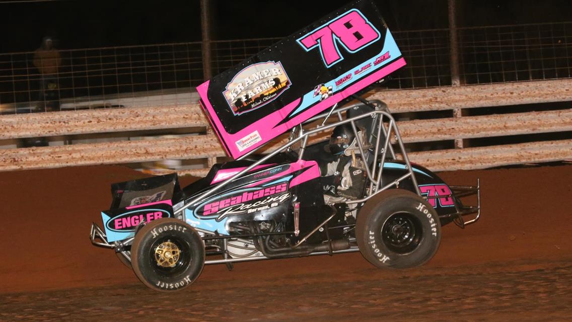 Conn wins OCRS Sprint Car opener with final turn pass
