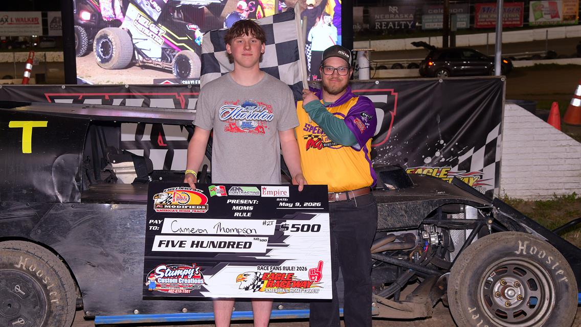 Richards, Thompson, Wayman, Bade and Pella all celebrate big wins at Eagle Raceway on May 9th!
