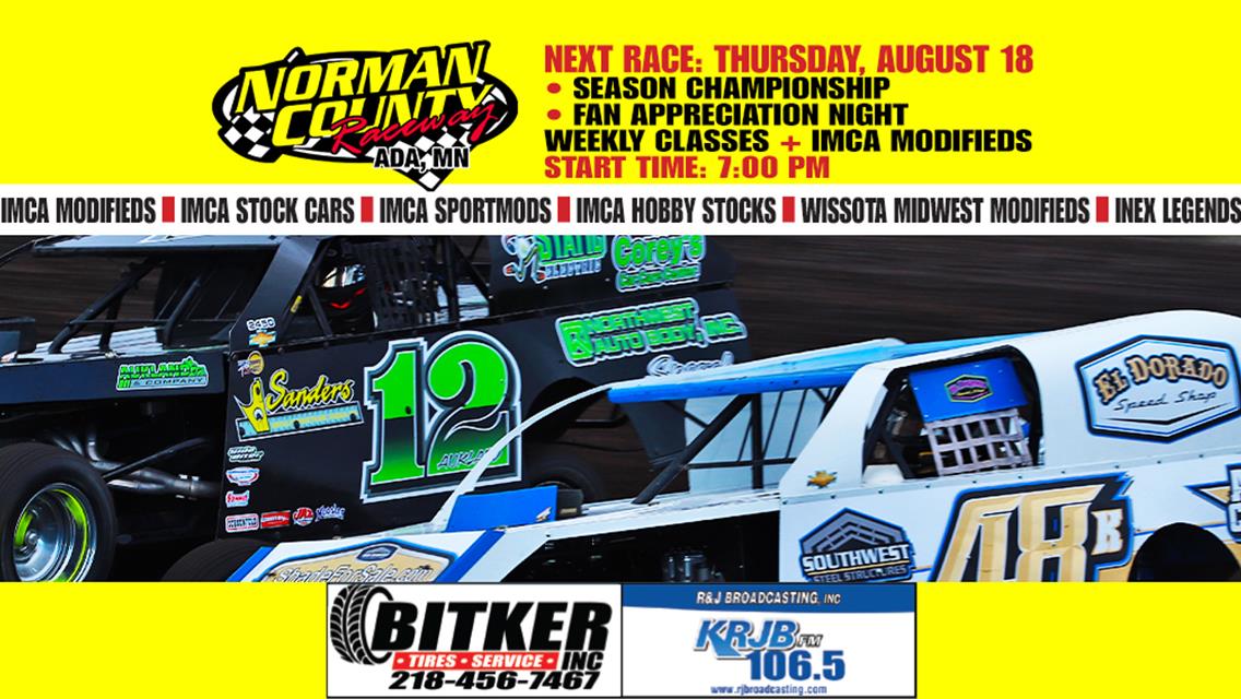 NEXT RACE: Thursday, August 18 – Season Championship | Fan Appreciation Night