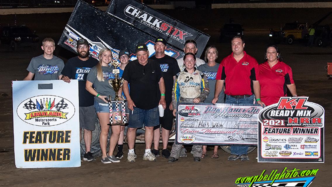 White picks up 4k at Limaland. Dippman and Sherman grab Thunderstock and UMP Mod victories.