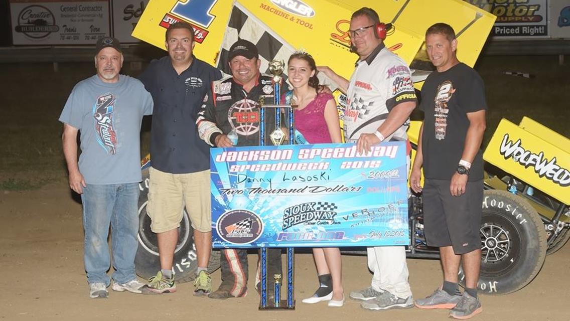 Lasoski Leads Mark Burch Motorsports to First Win of Season at Sioux Speedway
