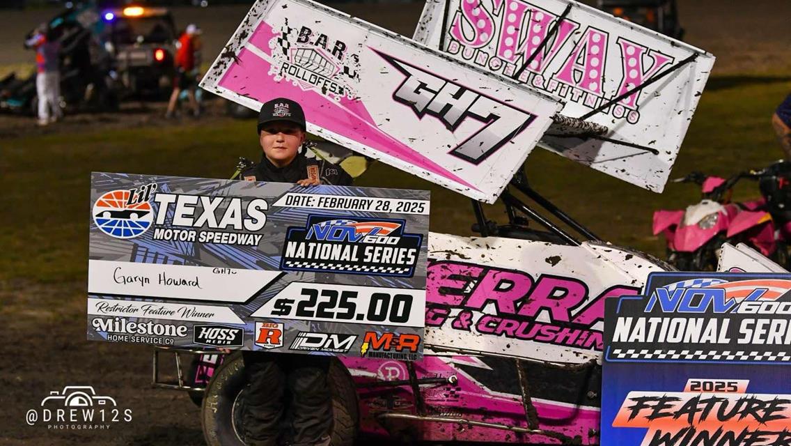 Friesen, Woods, and Howard Hustle NOW600 National Series Season Opening Fields at Lil’ Texas Motor Speedway on Friday!