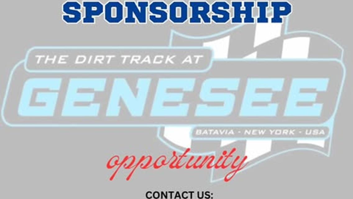 Sponsorship Opportunities Available at The Dirt Track at Genesee