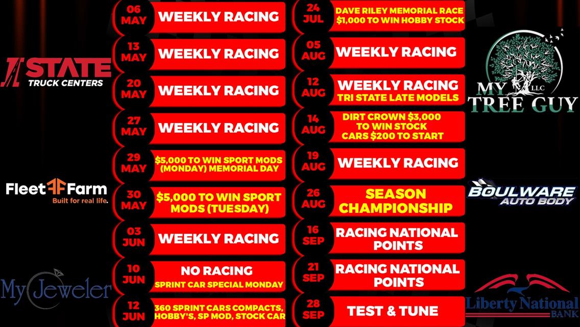 Park Jefferson 2023 Schedule