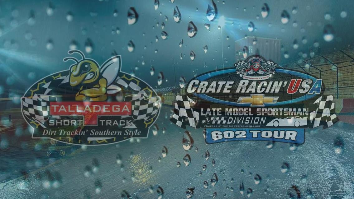 Mother Nature Postpones Crate Racin’ USA Late Model Sportsman Tour at Talladega