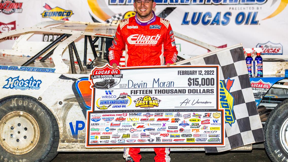 Devin Moran in Lucas Oil Victory Lane at East Bay