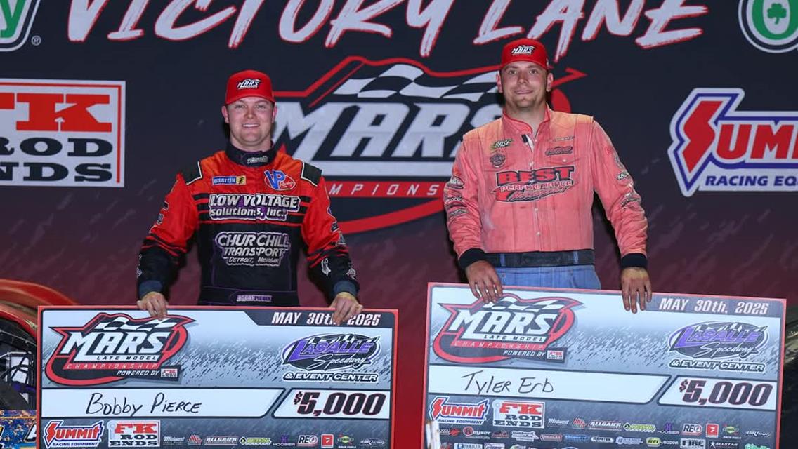 Pierce &amp; Erb Go Nose-to-Nose in Victory Lane at LaSalle Speedway